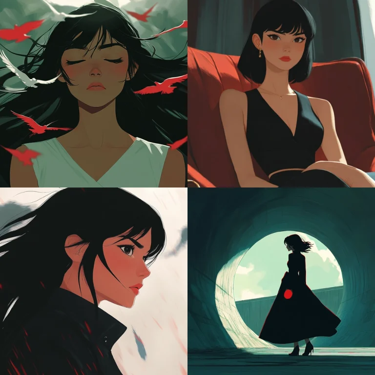 Flat Color with Dramatic Light and Silhouettes - Midjourney style sref code