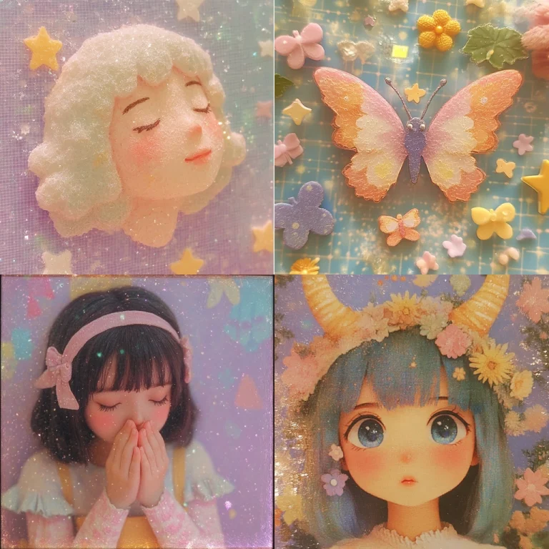 Pastel Glitter Fantasy - Midjourney style sref code