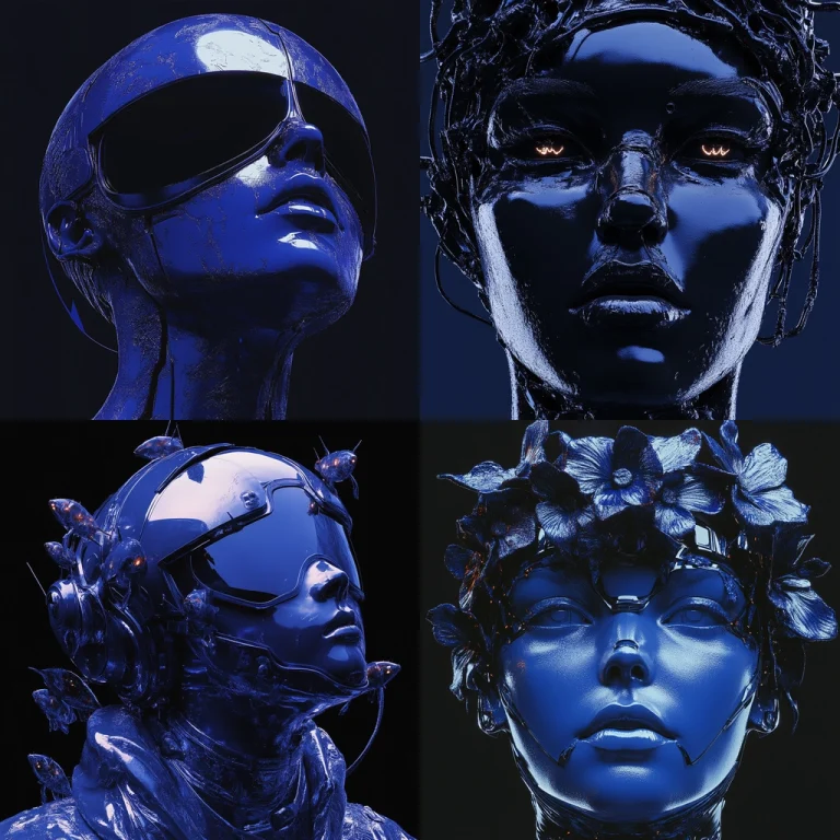 Futuristic Blue Texture - Midjourney style sref code