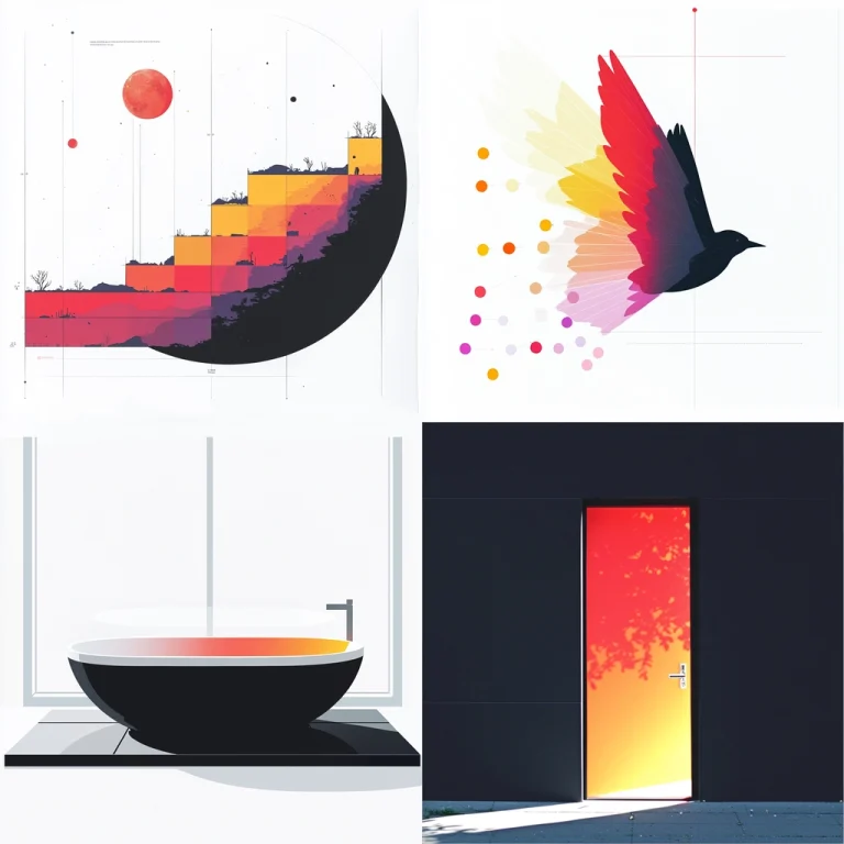 Bold Abstract Gradient Design - Midjourney style sref code