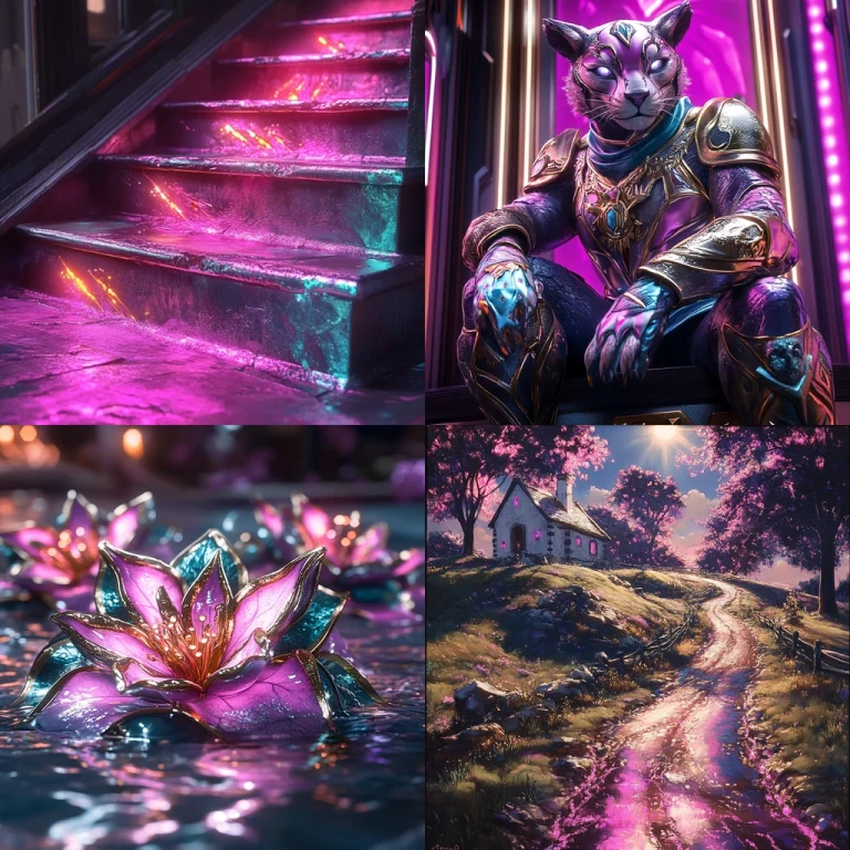 Neon Fantasy High Contrast - Midjourney style sref code