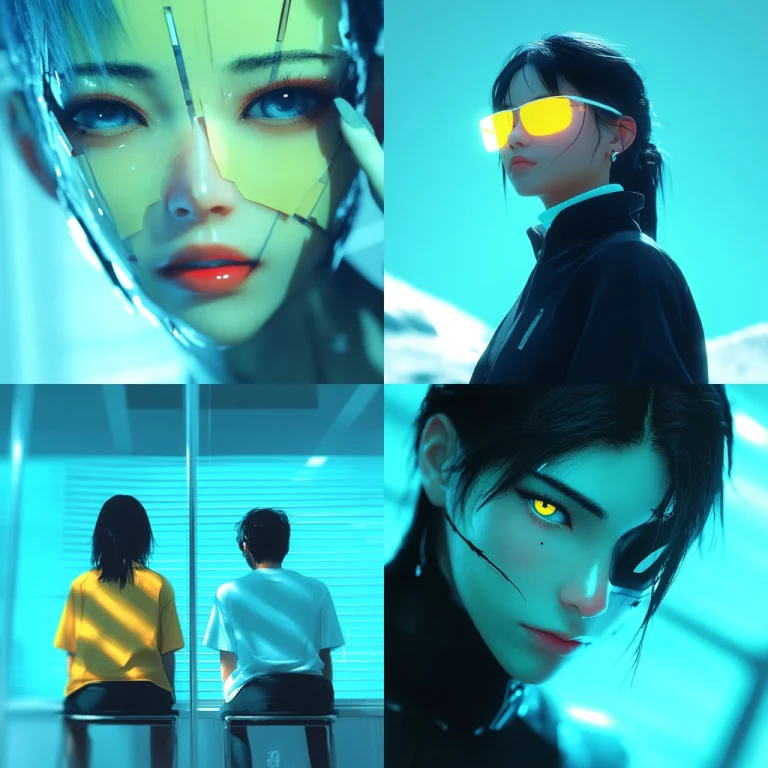 Cool Cyan Contrast - Midjourney style sref code