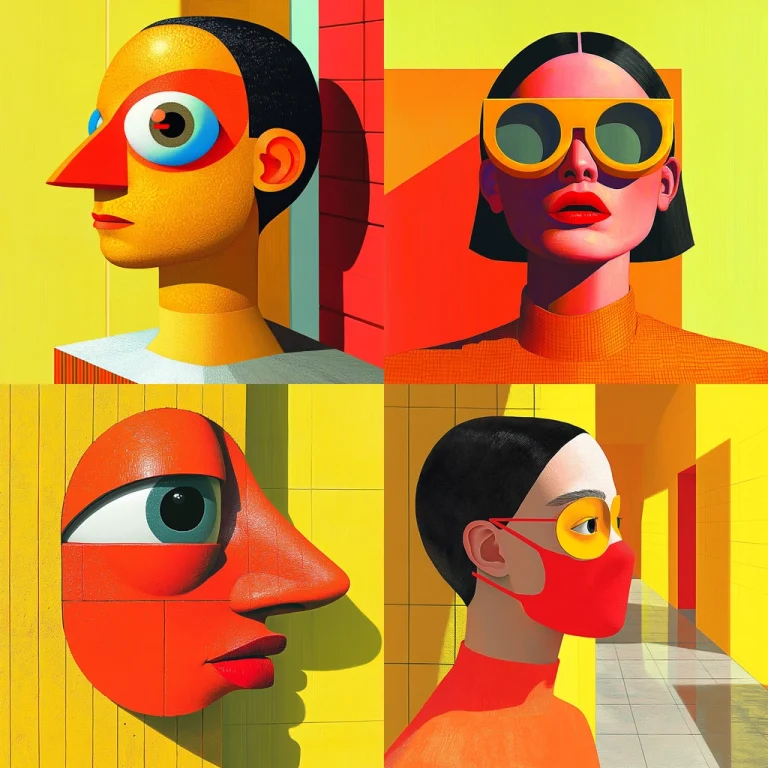 Geometric Bold Color Contrast - Midjourney style sref code