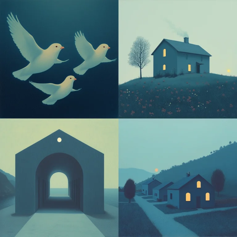 Cool Tone Silhouettes - Midjourney style sref code