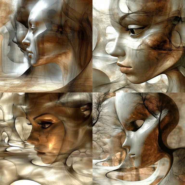 Abstract Curved Forms and Light - Midjourney style sref code