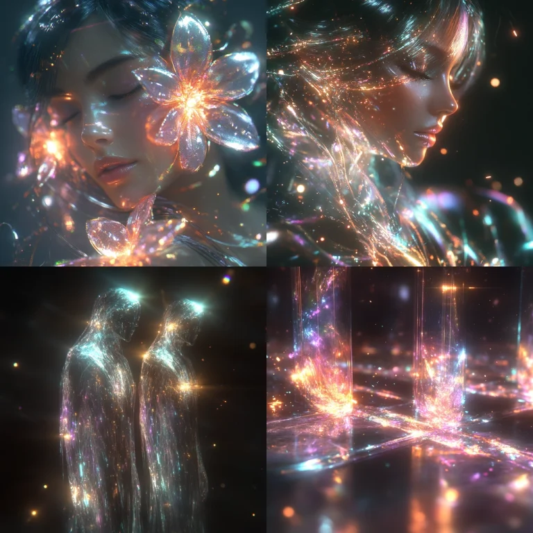 Glowing Spectrum Reflections - Midjourney style sref code