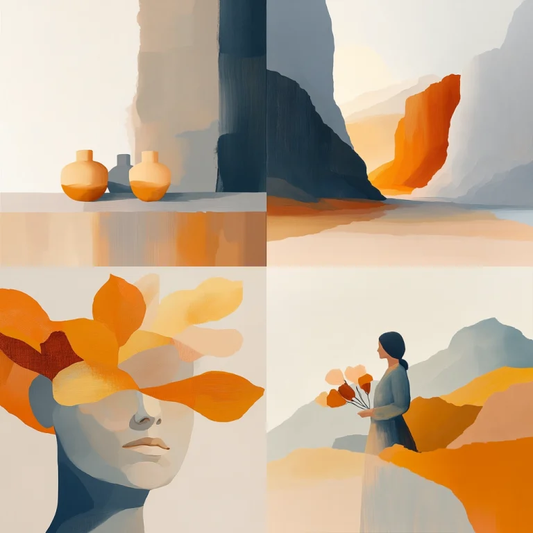 Warm Toned Minimalist Form - Midjourney style sref code