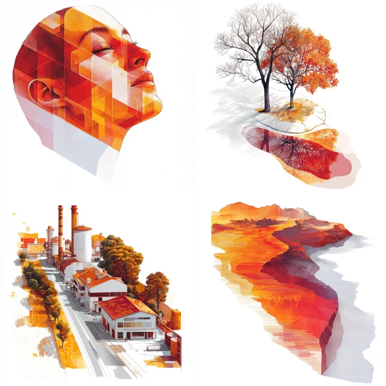 Geometric Warm Blend - Midjourney style sref code