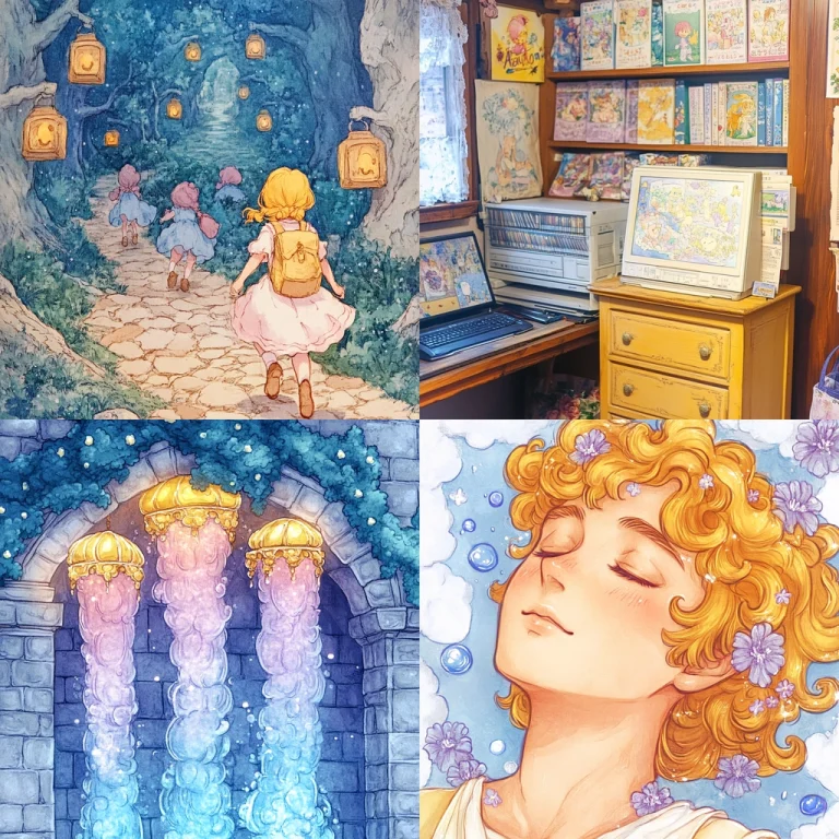 Colorful Dreamlike Illustration - Midjourney style sref code