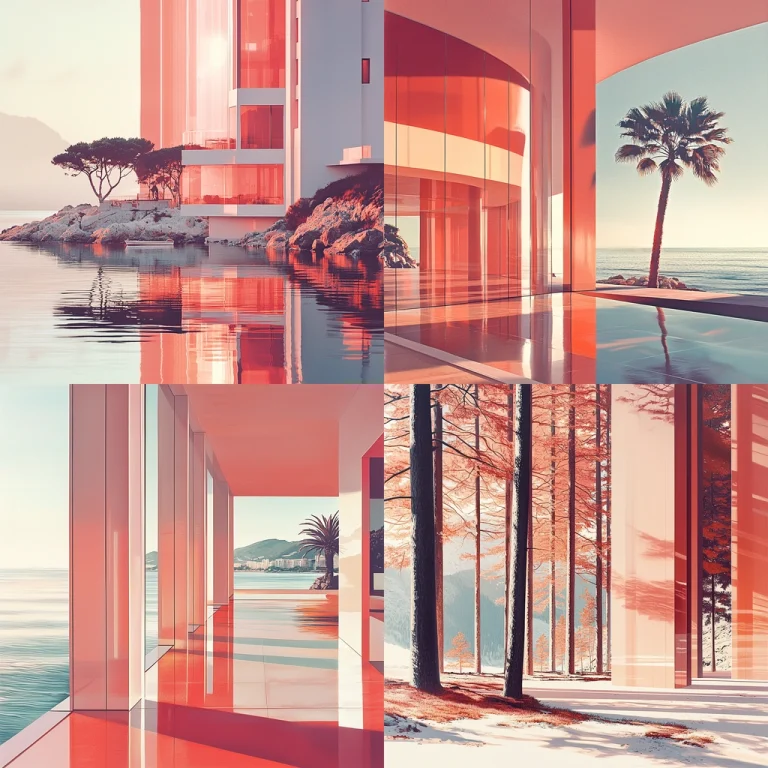 High Contrast Sunrise Reflections - Midjourney style sref code