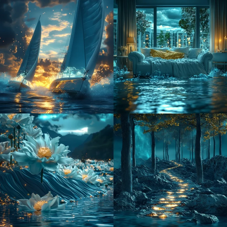 Illuminated Blue Shadows - Midjourney style sref code