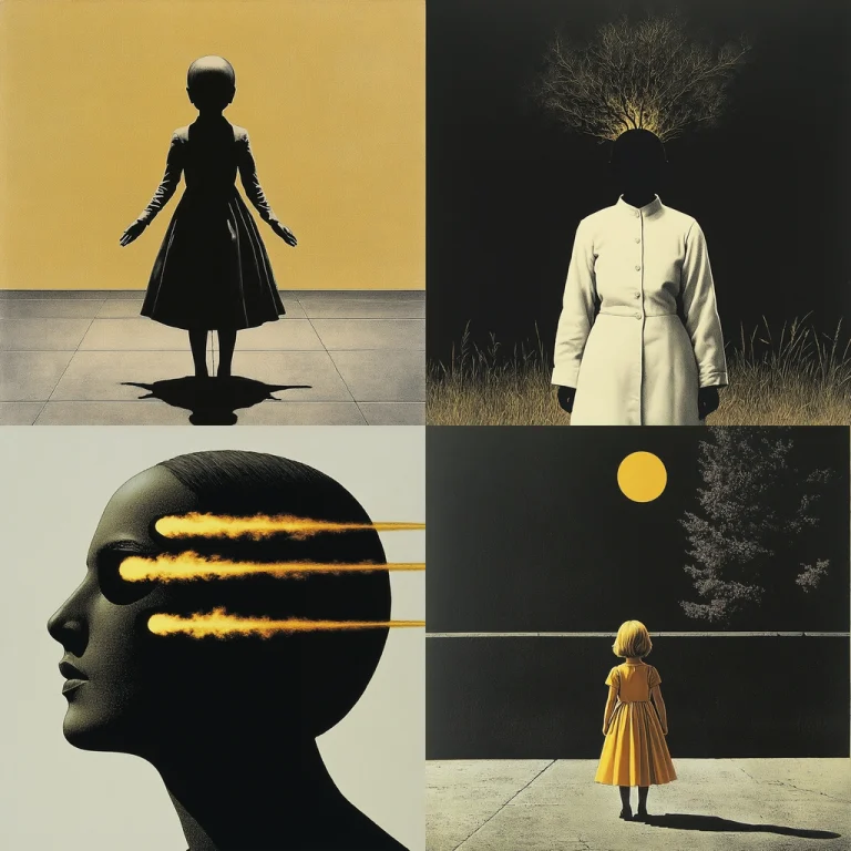 Dark Silhouettes with Golden Background - Midjourney style sref code