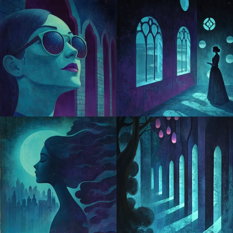 Dramatic Indigo Shadows - Midjourney style sref code