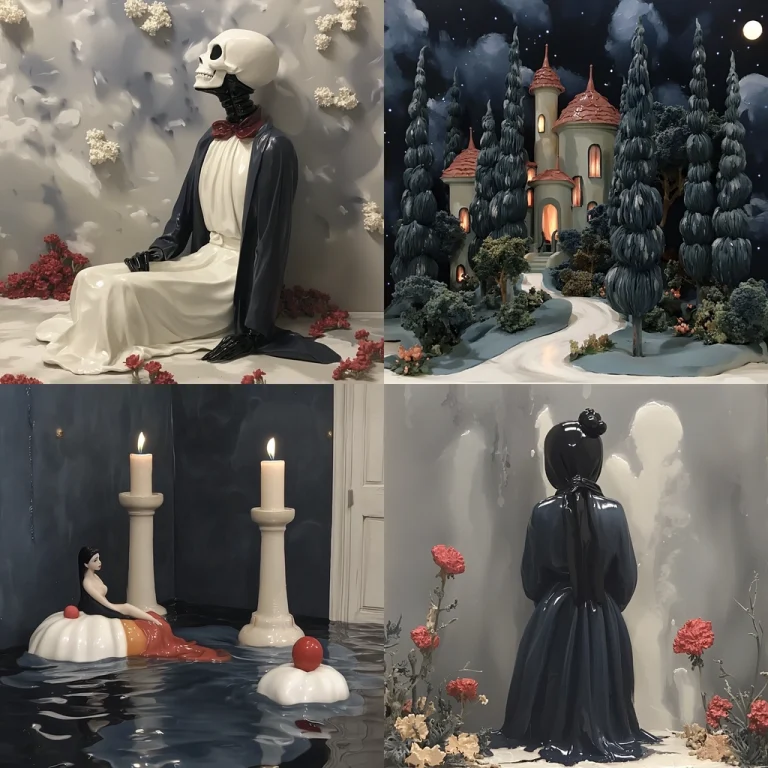 Dark Blue Glossy Effect - Midjourney style sref code