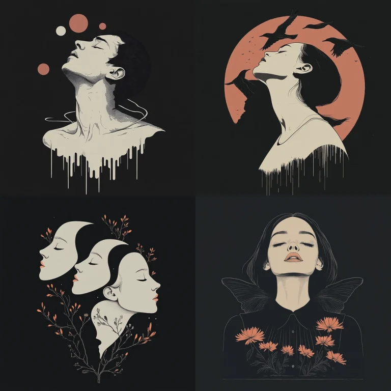 Monochrome Silhouette Contrast - Midjourney style sref code