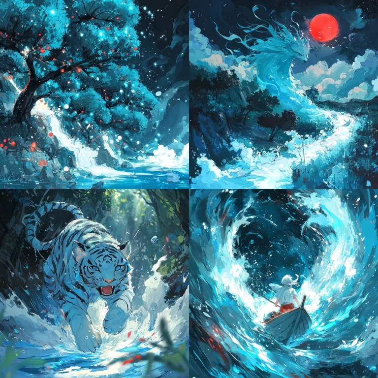 Vivid Blue Illumination - Midjourney style sref code