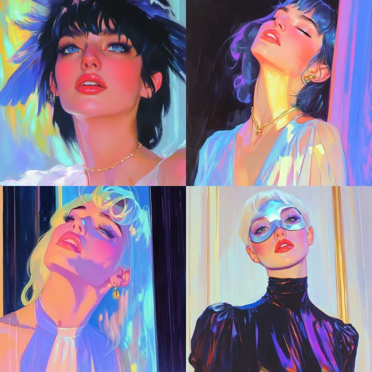 Colorful Fluorescent Effect - Midjourney style sref code