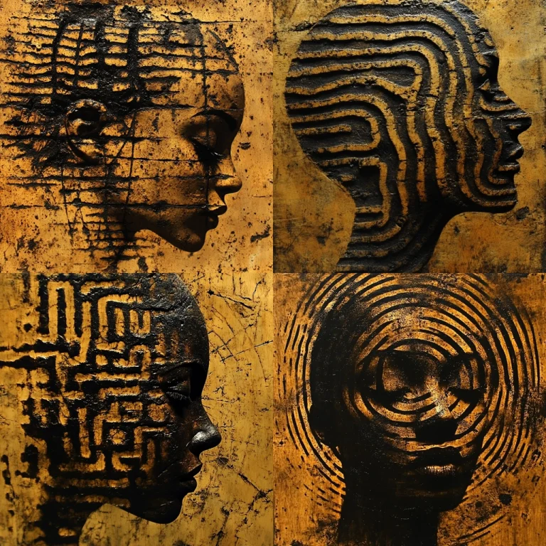 Textured Contrast Silhouette - Midjourney style sref code