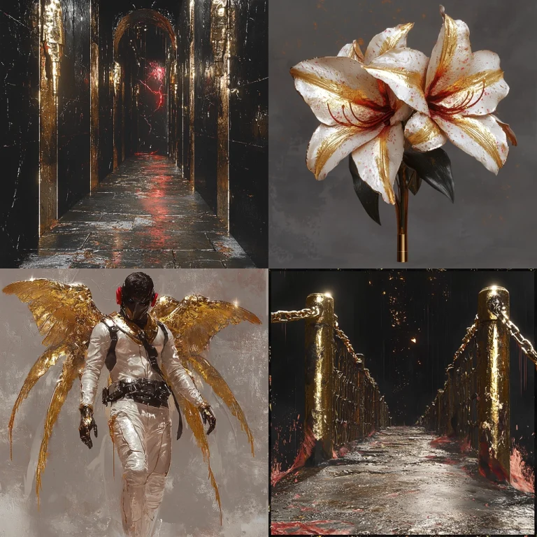 Gold-Encrusted Noir - Midjourney style sref code