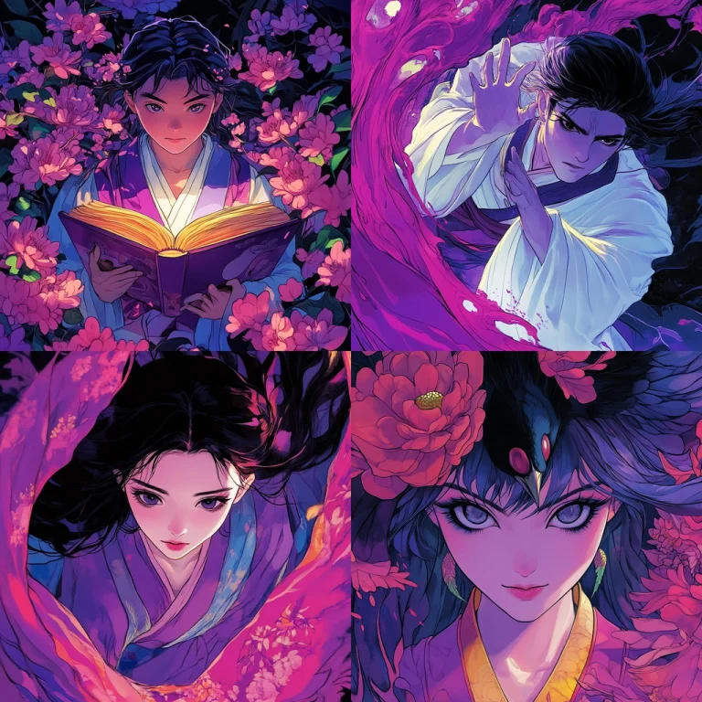 Violet Floral Dynamics - Midjourney style sref code