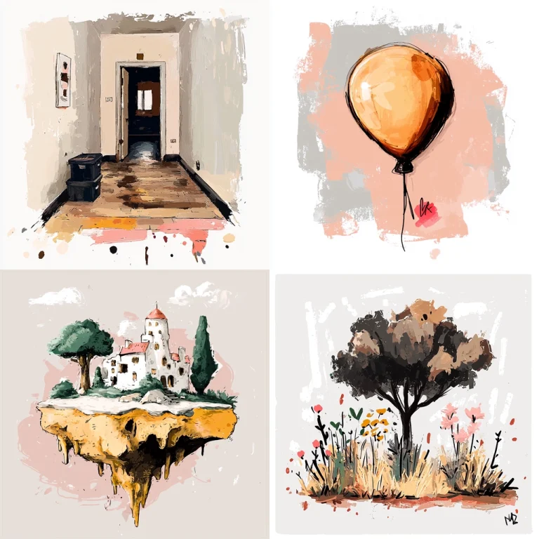 Fluid Brushstroke Illustration - Midjourney style sref code