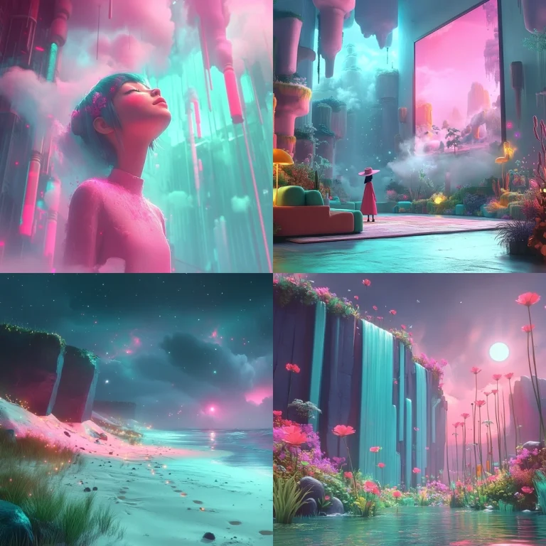 Neon Pastel Futuristic - Midjourney style sref code