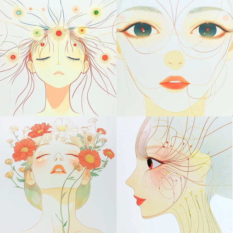 Delicate Linework Illustration - Midjourney style sref code