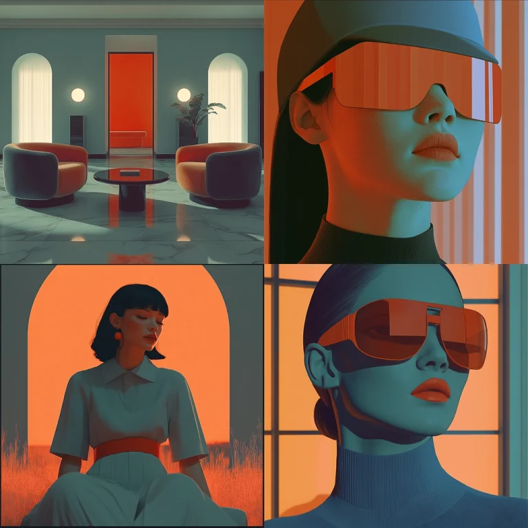 Muted Orange Contrast - Midjourney style sref code