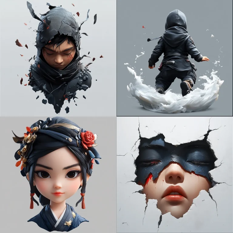 Textured Digital Realism - Midjourney style sref code