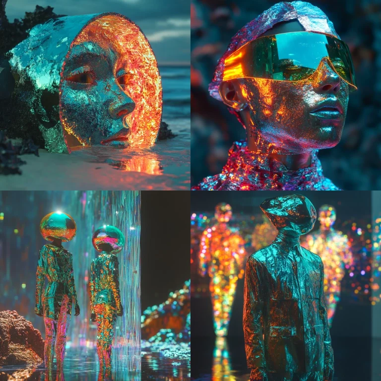 Metallic Fluorescent Reflection - Midjourney style sref code