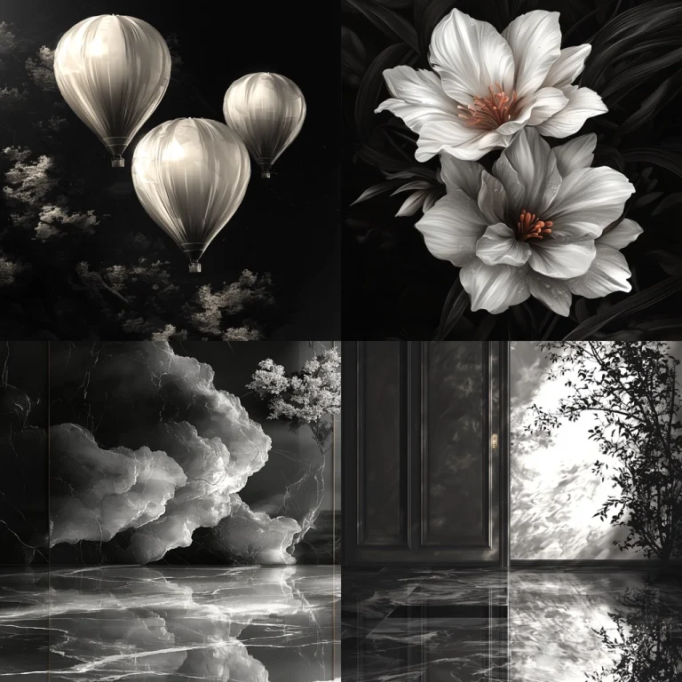 Monochrome Illumination with Reflective Depth - Midjourney style sref code