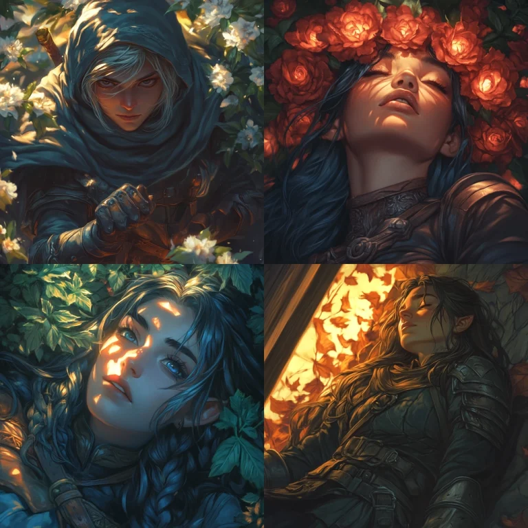 Floral Dramatic Portraiture - Midjourney style sref code