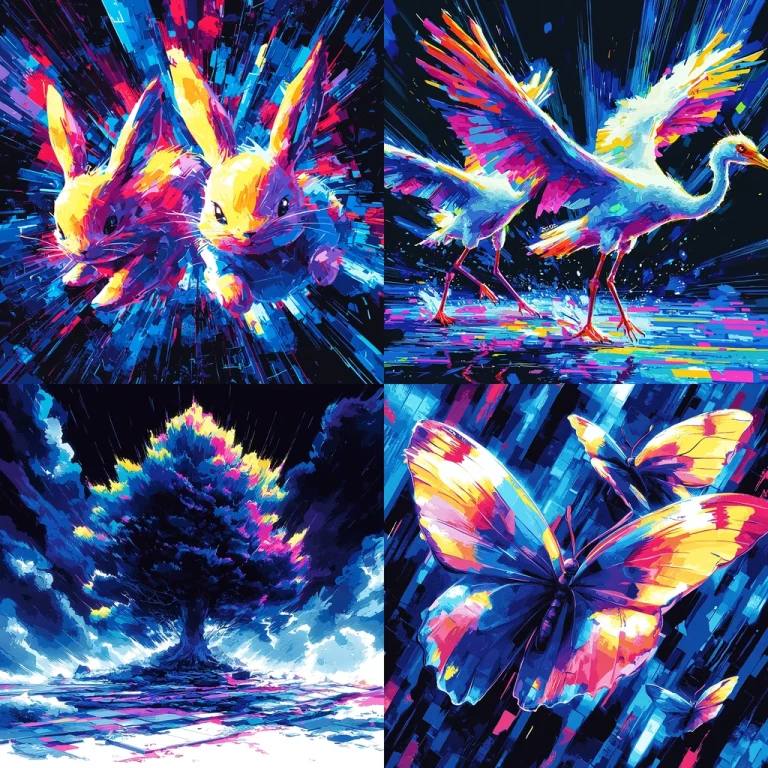 Vivid Vibrant Spectral Explosion - Midjourney style sref code