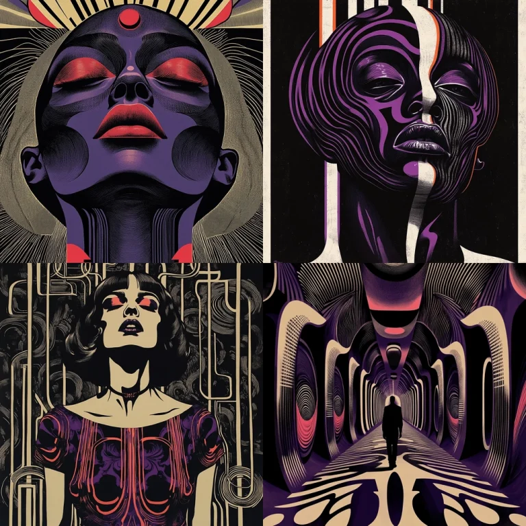 Dark Abstract with Geometric Patterns - Midjourney style sref code