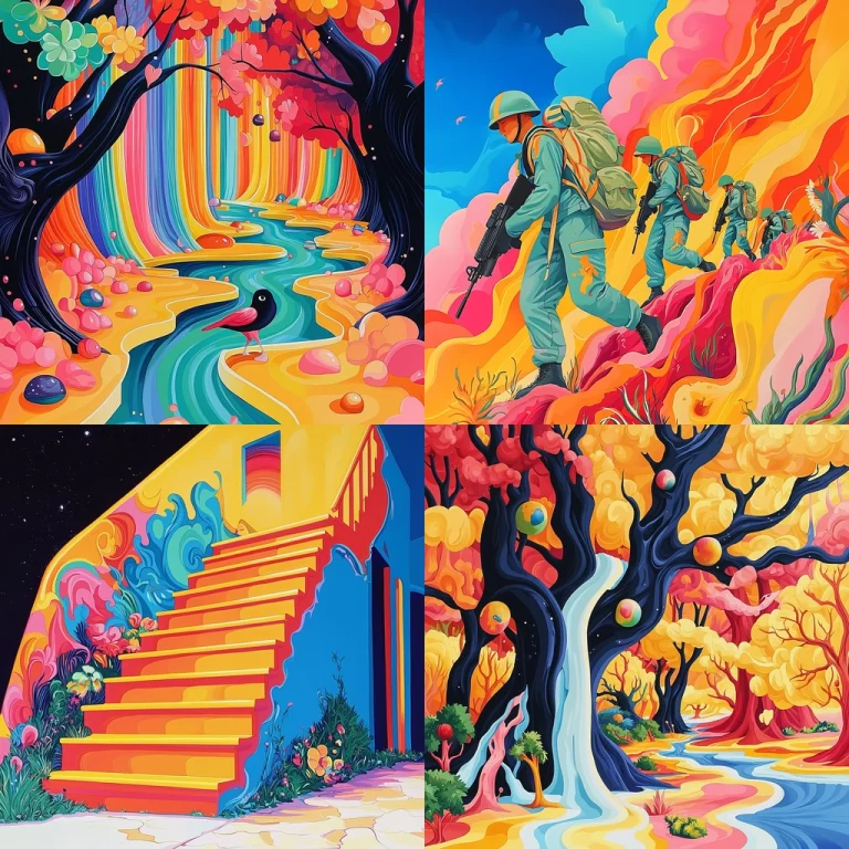 Vibrant Surreal Dreamscape - Midjourney style sref code