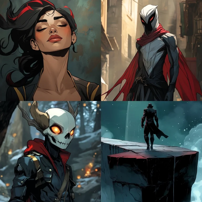 Sharp-Edged Digital Comic Illustration - Midjourney style sref code