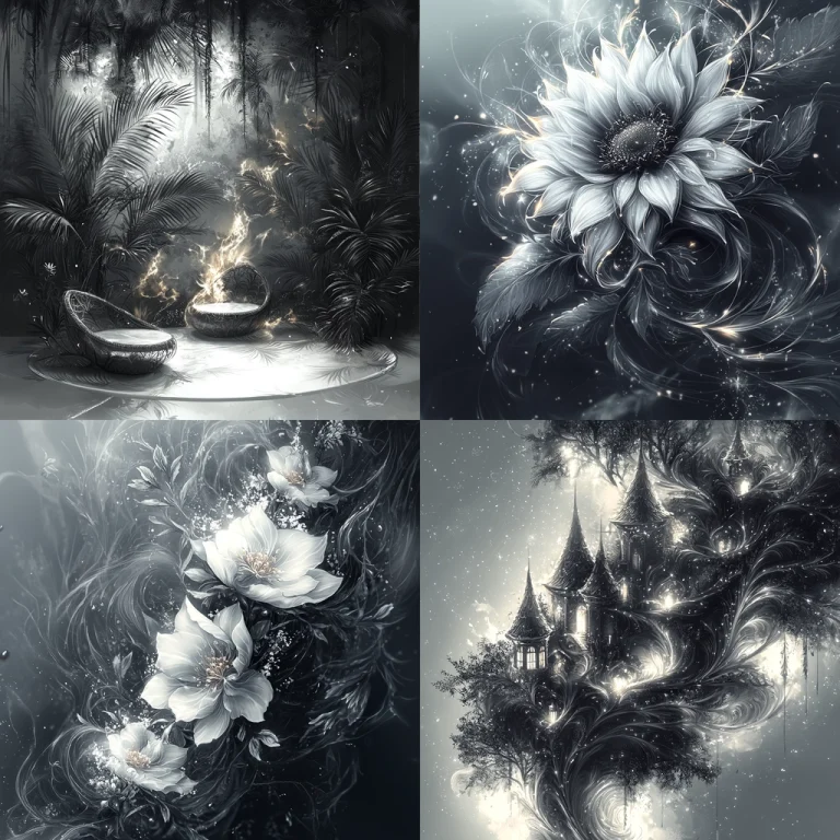 Dark Floral Whirl - Midjourney style sref code