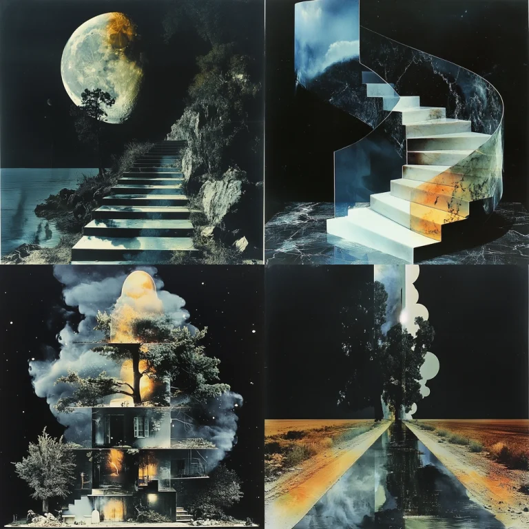 Luminous Staircase Montage - Midjourney style sref code