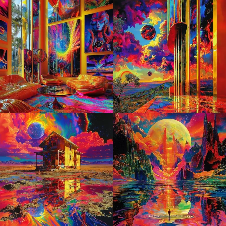 Vibrant Surreal Chromatic Lighting - Midjourney style sref code