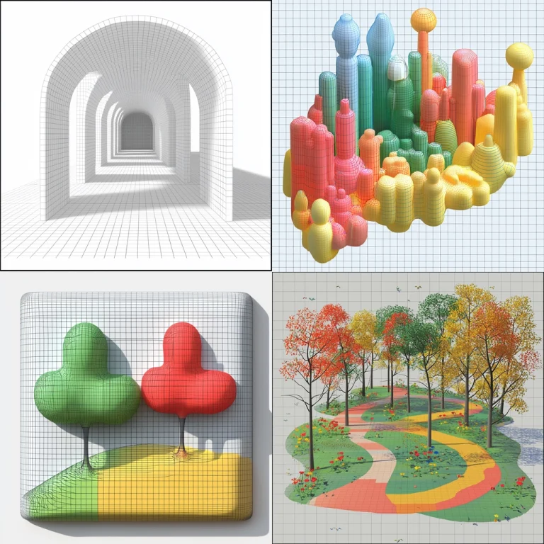 Geometric Palette Sculpture - Midjourney style sref code