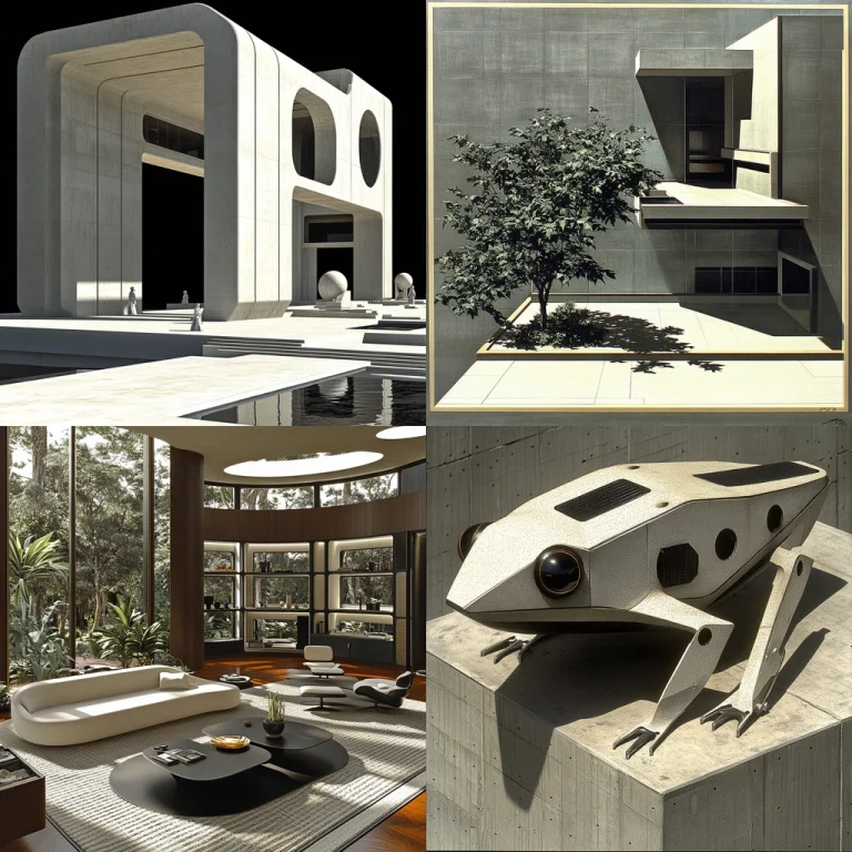 Geometric Architectural Modernism - Midjourney style sref code