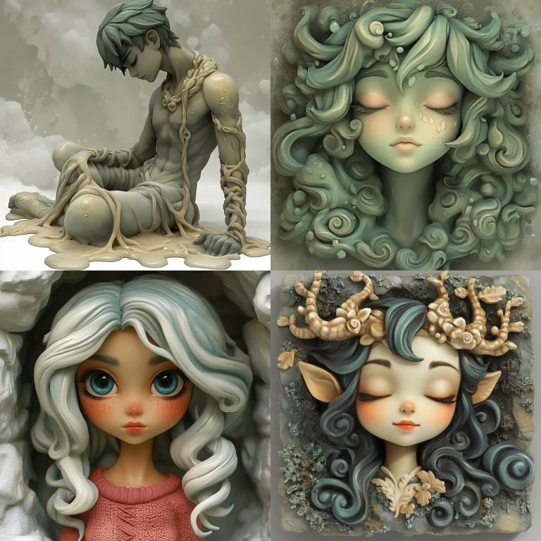 Textured Earthy Flow - Midjourney style sref code