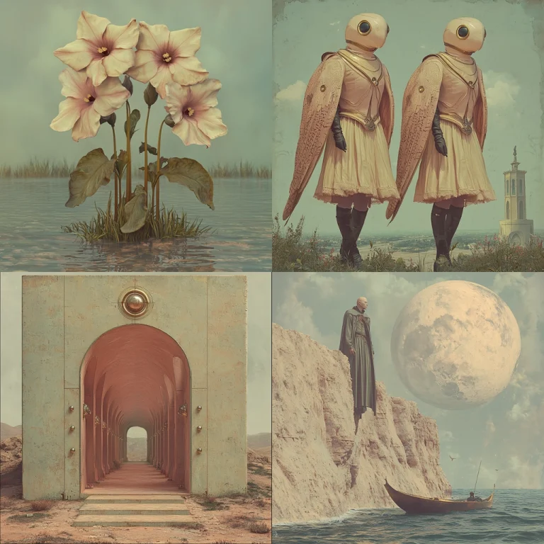 Pastel Dreamscape with Surreal Elements - Midjourney style sref code