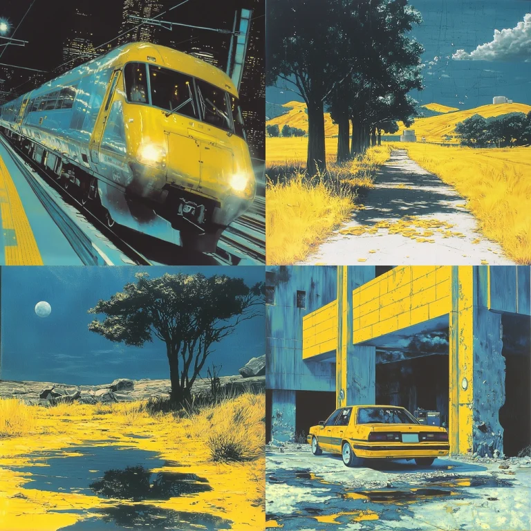 High Contrast Urban Blues - Midjourney style sref code