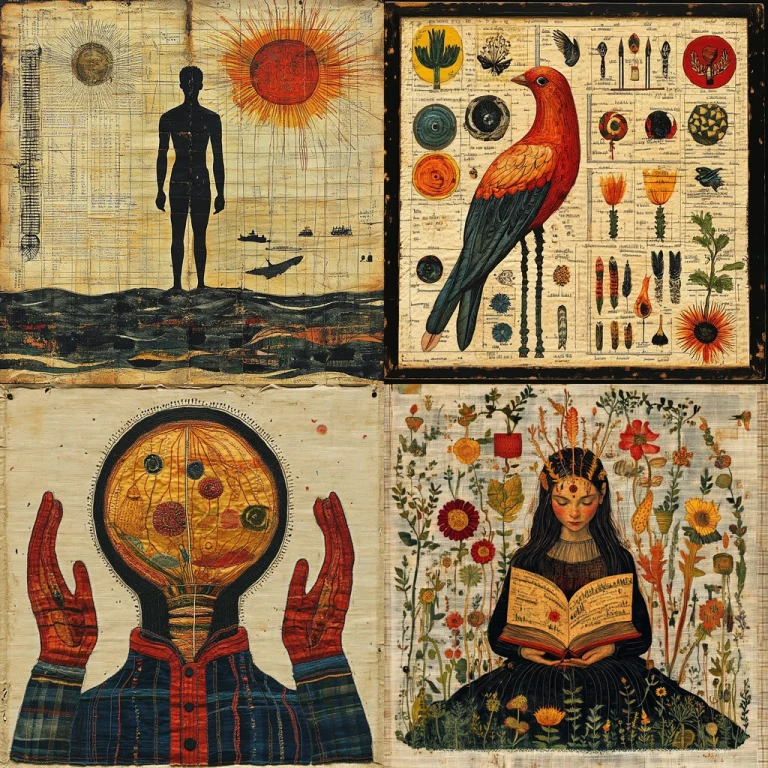 Textured Vintage Patchwork - Midjourney style sref code