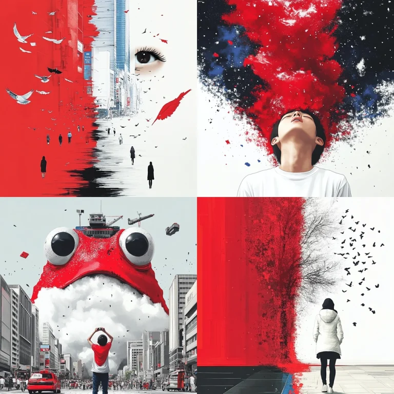 Vivid Red Urban Contrast - Midjourney style sref code