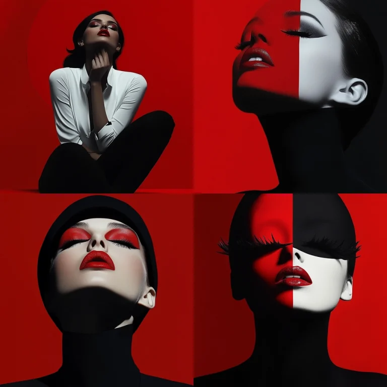 High Contrast Red and Black - Midjourney style sref code