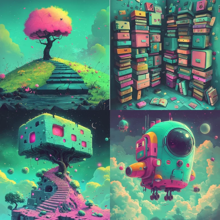 Vivid Retro Surreal Lighting - Midjourney style sref code