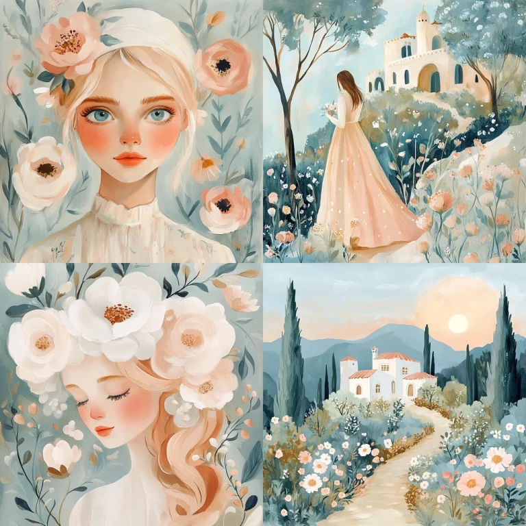 Soft Floral Pastel - Midjourney style sref code