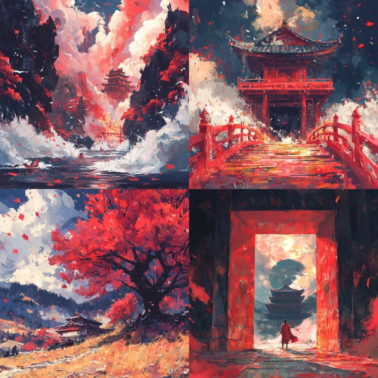 Red and Blue Impressionism - Midjourney style sref code